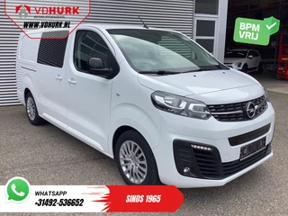 Opel Vivaro-e Electric 75 kWh DC Dubbel Cabine 345 km WLTP Snellader/ Cruise/ PDC/ Airco