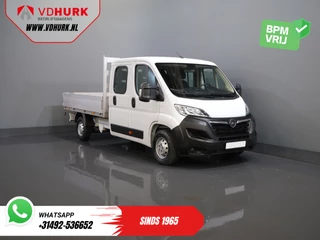 Opel Movano 2.2 140 pk DC Dubbel Cabine Open Laadbak/ 7 Pers./ 2.5t Trekverm./ Cruise/ Airco/ 288x215x35/ Pick up