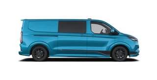 Ford Transit Custom Ford Transit Custom 320 2.5 PHEV L2H1 Sport DC 233pk | | Dubbele Cabine | Dubbele zijschuifdeur | Inklapbare trekhaak | 19 inch lichtmetalen Sport velgen (mat zwart) | Verwarmbaar stuurwiel | Navigatie systeem - afbeelding nr 3