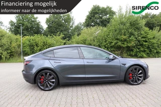 Tesla Model 3 Tesla Model 3 PERFORMANCE AWD 75 kWh dual motor 462pk chrome delete gray&black leder panodak stoelverwarming v+a autopilot - afbeelding nr 17