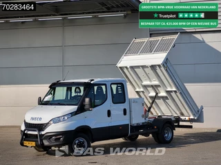 Iveco Daily Iveco Daily 35C16 3.0L Special Edition Kipper met Kist Dubbel Cabine Dubbellucht 3,5t Trekhaak Airco Cruise Euro6 Tipper Benne Kieper 2m3 Airco Trekhaak Cruise control - afbeelding nr 1