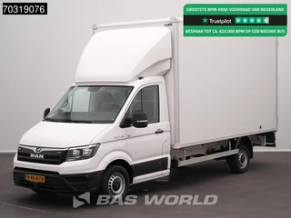 MAN TGE 3.180 Automaat 245cm Hoog Achterdeuren 180PK Bakwagen Airco Cruise Camera Euro6 Meubelbak Koffer Airco Cruise control