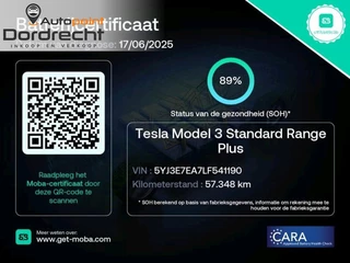 Tesla Model 3 Tesla Model 3 Standard RWD Plus 60 kWh SOH 89% KM 57348 - afbeelding nr 2