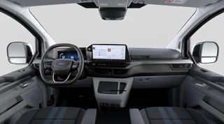 Ford Transit Custom Ford Transit Custom 320 2.5 PHEV L2H1 Sport DC 233pk | | Dubbele Cabine | Dubbele zijschuifdeur | Inklapbare trekhaak | 19 inch lichtmetalen Sport velgen (mat zwart) | Verwarmbaar stuurwiel | Navigatie systeem - afbeelding nr 10