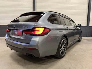 BMW 5 Serie BLUESTONE-METALLIC/PANO/H&K/HEAD-UP/LASER/KEYLESS/DISPLAY-KEY/CARPLAY/STANDKACHEL/SHADOW-LINE/PRIVACY/NET OH BEURT GEHAD BIJ BMW DEALER - afbeelding nr 7