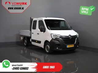 Renault Master 2.3 dCi 150 pk DC Dubbel Cabine Open laadbak/ 7 Pers./ 2.5t Trekverm./ Airco/ Trekhaak/ 242x204x40/ Pick-Up