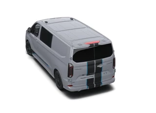 Ford Transit Custom Ford Transit Custom 320 2.5 PHEV L2H1 Sport DC 233pk | | Dubbele Cabine | Dubbele zijschuifdeur | Inklapbare trekhaak | 19 inch lichtmetalen Sport velgen (mat zwart) | Verwarmbaar stuurwiel | Navigatie systeem - afbeelding nr 6