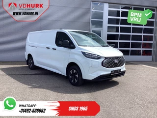 Ford E-Transit Custom L2 330 km WLTP Garantie t/m 2028/ LED/ Snellader/ Standkachel/ Stoelverw./ Stuurverw./ Carplay/ Camera/ PDC/ Climate/ Cruise