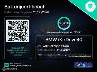 BMW iX xDrive40 High Executive 77 kWh | 98% SOH | Sport Package | Pano Sky lounge | Harman Kardon | Laser | HUD | Stoelverwarming voor en achter | Trekhaak | 22 Inch | ACC
