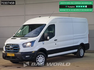Ford E-Transit L3H2 L3 Elektrisch 68kWh 317km WLTP Navi Airco Cruise Parkeersensoren v+a SYNC4-Display CarPlay L3 Airco Cruise control