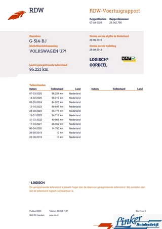 Volkswagen up! Volkswagen Up! 1.0 BMT move up! 5DRS AIRCO DAB BLUETOOTH GEEN AFLVERKOSTEN - afbeelding nr 21