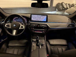 BMW 5 Serie BLUESTONE-METALLIC/PANO/H&K/HEAD-UP/LASER/KEYLESS/DISPLAY-KEY/CARPLAY/STANDKACHEL/SHADOW-LINE/PRIVACY/NET OH BEURT GEHAD BIJ BMW DEALER - afbeelding nr 15