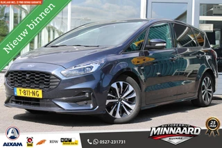 Ford S-Max 2.5i HEV 7P|ST-Line|Hybride|BTW auto|Dealer onderh|Stuur/stoel verw|Carplay|Trekhaak|Navi|Clima|Pano|