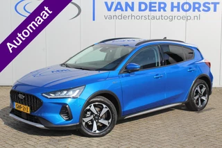 Ford Focus Trekgewicht 1.500kg ! Slechts 6.450km ! Ruim €. 9.000,- beneden de nieuwprijs ! Volautm. airco dual, navigatie, telefoonvoorb., adaptive cruise control, LED verlichting, metallic lak, camera, front-, lane- en side assist, LM wielen, Isofix etc. - afbeelding nr 1