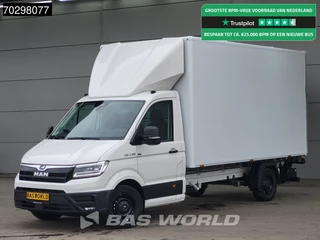 MAN TGE 3.180 Automaat Laadklep Bakwagen 2025 Facelift Navi LED Airco Cruise Euro6 Meubelbak Koffer Airco Cruise control