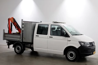 Volkswagen Transporter Volkswagen Transporter T6 2.0 TDI 150pk Lang D.C. Open laadbak met Palfinger laadkraan 08-2017 - afbeelding nr 12