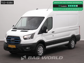 Ford E-Transit 184pk Elektrisch 68kWh 317km WLTP L2H2 Navi Airco Cruise Parkeersensoren v+a SYNC4-Display CarPlay L2 Airco Cruise control