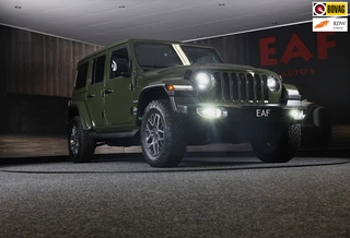 Jeep Wrangler UNLIMITED 4xe 380 Sahara / 360 Camera / Leder / Navi / Ecc / Elek Pakket / Led / Pdc / 18 Inch / TOPSTAAT