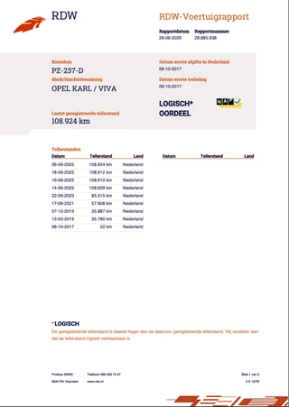 Opel KARL Opel KARL 1.0 Innovation Clima Parkeersensoren 108.912km NAP - afbeelding nr 20