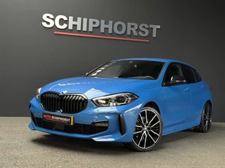 BMW 1 Serie 118i M-Sport vol Leer 19 inch Bovag garantie Apple Carplay Misano bleu