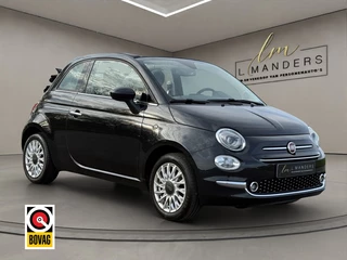 Fiat 500C 1.2 Lounge 2017 ZWART | Cabrio | Apple CarPlay | Benzine | PDC
