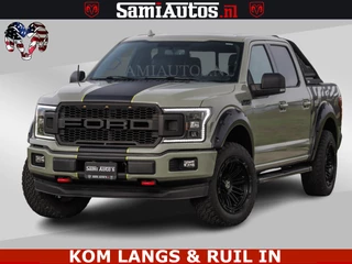 Dodge Ram Pick-Up FORD F150 5.0 V8 4X4 | MAT OLIVE GREEN | BIJTELLING VRIJ | ZEER DIK | CAMERA | 3500KG | PANORAMA | LEDER | GO RHINO ROLLBAR |