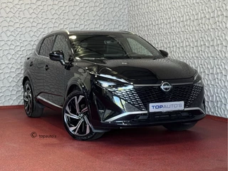 Nissan QASHQAI 1.3 MHEV 160PK 4CILINDER 1800KG TREKVERM TEKNA PLUS BOSE 2-TONE 20''LMV LEER ALCANTARA PANO MASSAGE BOSE STOEL/STUUR/RUIT VERW MATRIX.LED ELEK.KLEP HEADUP 20''LMV GOOGLE NAVI