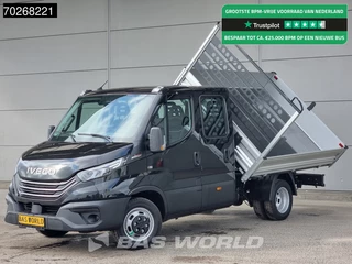 Iveco Daily 35C21 3 zijdige Kipper Dubbel Cabine 210PK 3.0L Dubbellucht Airco Cruise LED Camera Tipper Benne Kieper 2m3 Airco