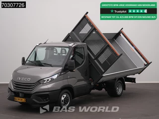 Iveco Daily 35C21 3.0L Automaat Driezijdige Kipper 210PK Dubbellucht ACC LED Airco Camera Parkeersensoren 3,5t Trekgewicht Euro6 Tipper Benne Kiepe Airco