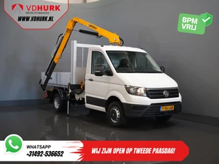 Volkswagen Crafter 50 165 pk Effer 352S Trekhaak/ Kraan/ Crane/ Kran/ Autokran/ PTO/ Open laadbak/ Dubbel Lucht