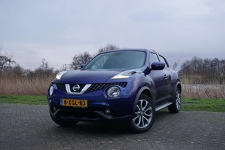 Nissan Juke Nissan Juke 1.2 DIG-T S/S Tekna | Ink Blue | Schuif-/Opendak/Leder/NAV/LED - Gaaf! - afbeelding nr 2