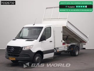 Mercedes-Benz Sprinter 515 CDI Kipper met Kist Dubbellucht 3,5t Trekhaak Airco Cruise MBUX CarPlay Euro6 Tippe Benne Kieper Airco Trekhaak Cruise control
