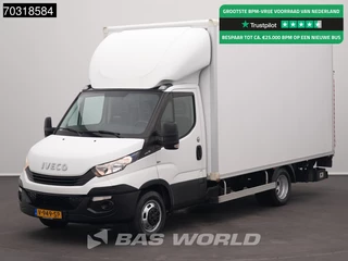 Iveco Daily 35C14 1000KG Laadklep 233cm Hoog Zijdeur Dubbellucht Bakwagen Airco Camera Lat om Lat D'Hollandia APK 04-2027 Euro6 Meubelbak Koffer Airco