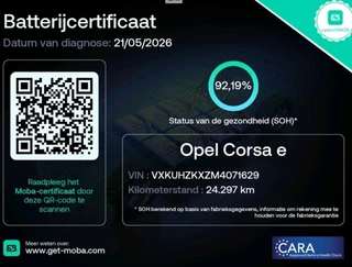 Opel Corsa-e Elegance 50 kWh 11kW 3FASE 92% SOH CAMERA CARPLAY PDC