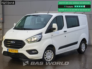 Ford Transit Custom Ford Transit Custom 105pk Dubbel Cabine Imperiaal Trekhaak Airco Cruise Parkeersensoren Euro 6 L1H1 Doka Mixto 4m3 Airco Dubbel cabine Trekhaak Cruise control - afbeelding nr 1