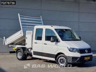 Volkswagen Crafter Volkswagen Crafter 177pk Kipper Dubbel Cabine met Kist Dubbellucht 3,5t Trekhaak Navi Airco Cruise Tipper Benne Kieper Airco Dubbel cabine Trekhaak Cruise control - afbeelding nr 3