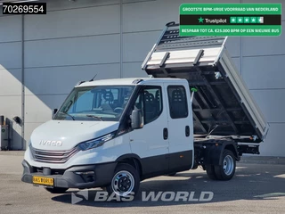 Iveco Daily 35C21 BPM VRIJ! 3 zijdige Kipper Dubbel Cabine 210PK 3.0L Dubbellucht Airco Cruise LED Camera Tipper Benne Kieper 2m3 Airco Trekhaak
