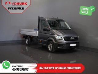 MAN TGE 2.0 DSG Aut. Open Laadbak 340x204x40/ Facelift/ LED/ Virtual Cockpit/ Carplay/ Pick Up/ Camera/ Climate/ PDC/ Cruise