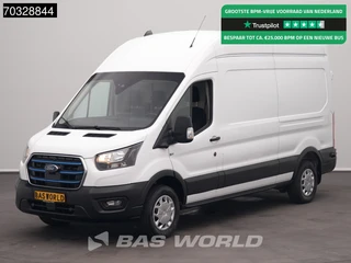 Ford E-Transit 184pk Elektrisch 68kWh 317km WLTP L2H3 Hoog Dak Navi Airco Cruise Parkeersensoren v+a SYNC4-Display CarPlay L2 High Roof Hohes Dach Airco Cruise control