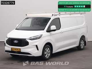 Ford Transit Custom 170pk Automaat L2H1 Trekhaak LED Xenon Airco Cruise Camera Parkeersensoren Imperiaal Werkplaatsinrichting Euro6 L2 Airco Trekhaak Cruise control