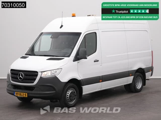 Mercedes-Benz Sprinter 514 CDI Dubbellucht Automaat L2H2 Trekhaak Airco Cruise Camera MBUX CarPlay Werkplaatsinrichting Euro6 L2 Airco Trekhaak Cruise control