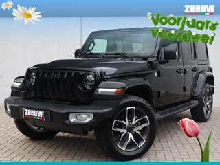 Jeep Wrangler Unlimited 4xe 380 PK Sahara | Leder | Camera | Navi | Carplay | 20"