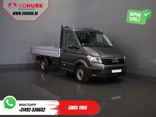 MAN TGE 2.0 DSG Aut. Open Laadbak 340x204x40/ Facelift/ LED/ Virtual Cockpit/ Carplay/ Pick Up/ Camera/ Climate/ PDC/ Cruise