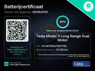 Tesla Model 3 Tesla Model 3 Long Range AWD 75kWh SOH89% - afbeelding nr 2