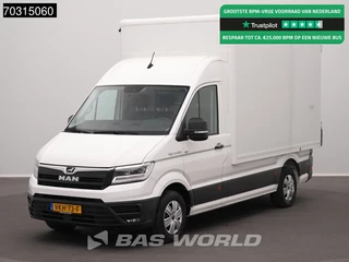 MAN eTGE 3.140 100% Elektrisch 115km WLTP 36kWh LED Airco Cruise Camera Parkeersensoren Meubelbak Koffer Airco Cruise control