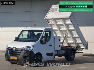Renault Master Renault Master 145PK Kipper met Kist Dubbellucht 3,5t Trekhaak Navi Airco Cruise LED Euro6 Tipper Benne Kieper 2m3 Airco Trekhaak Cruise control - afbeelding nr 1