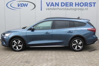 Ford Focus Trekgewicht 1.500kg ! Slechts 6.600km ! Ruim €. 9.000,- beneden de nieuwprijs ! Volautm. airco dual, navigatie, telefoonvoorb., adaptive cruise control, LED verlichting, metallic lak, camera, front-, lane- en side assist, LM wielen, Isofix etc. - afbeelding nr 5