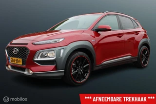Hyundai Kona 1.6 GDI HEV Fashion Sport, Rosso Color Package, Trekhaak, Donker glas + zwarte hemel, Navi, App connect, Pdc voor + achter + camera, Cruise, Clima, Dode hoek detectie