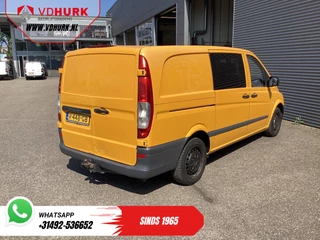 Mercedes-Benz Vito Mercedes-Benz Vito 113 CDI L2 DC Dubbel Cabine Comfort EXPORT ONLY Airco/ Cruise/ Trekhaak - afbeelding nr 9