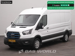 Ford E-Transit 184pk L3H2 L3 Elektrisch 68kWh 317km WLTP Navi Airco Cruise Parkeersensoren v+a SYNC4-Display CarPlay Airco Cruise control